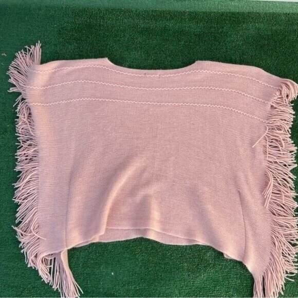 La Je Pink Sweater with Fringe One Size - Picture 9 of 9